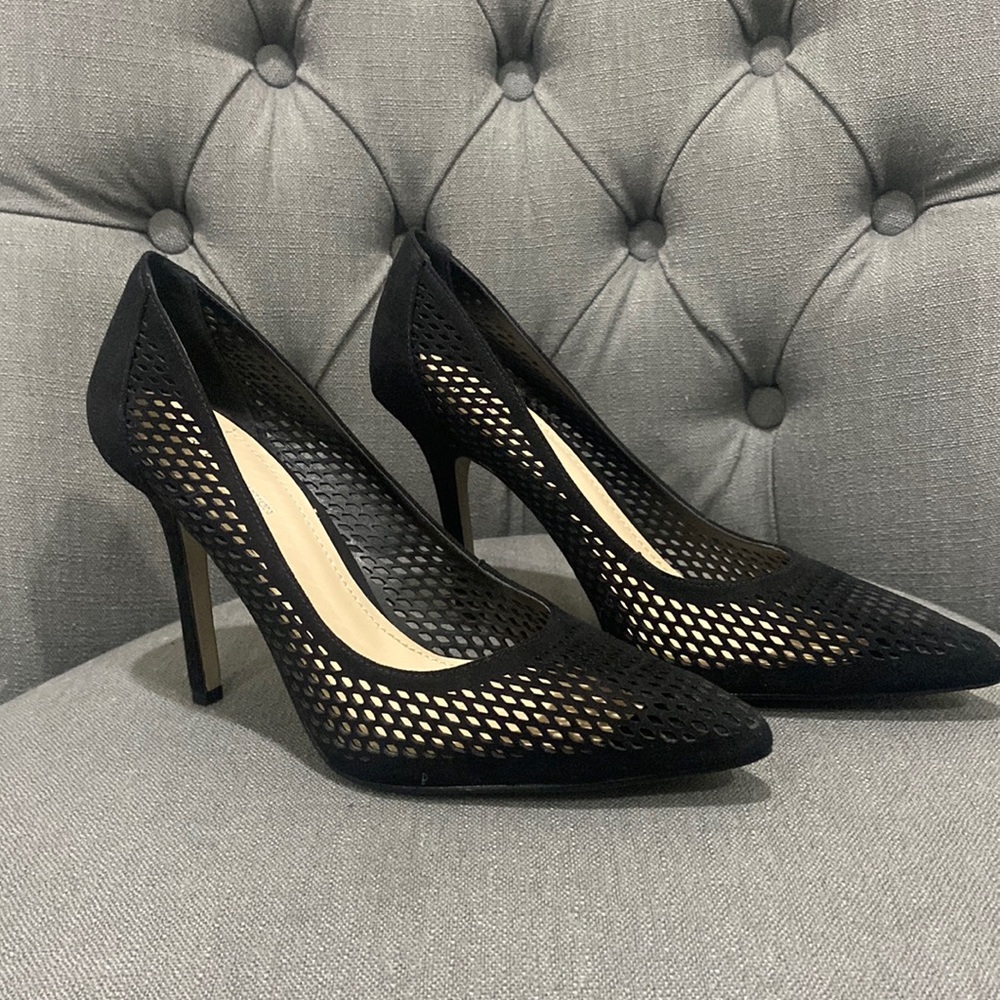 BCBGeneration suede mesh heels